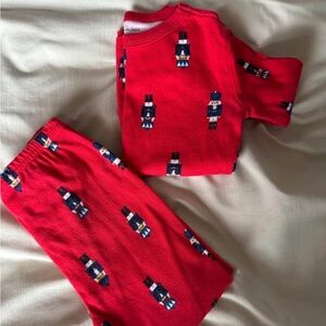 EUC Janie and Jack 3T Red Nutcracker Pajamas
